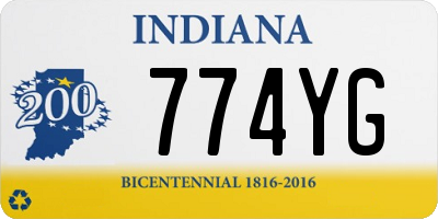 IN license plate 774YG