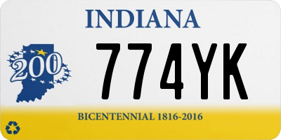 IN license plate 774YK