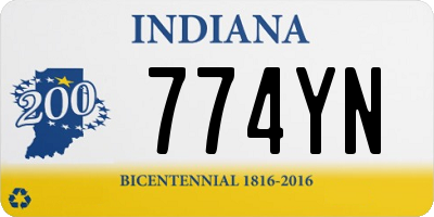 IN license plate 774YN