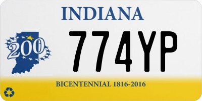 IN license plate 774YP