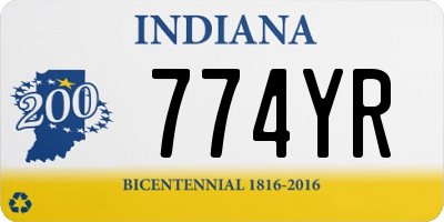 IN license plate 774YR