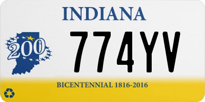 IN license plate 774YV