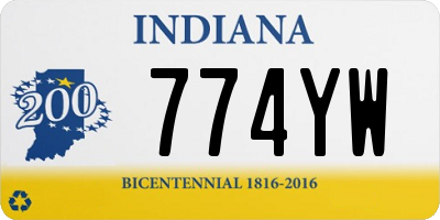 IN license plate 774YW