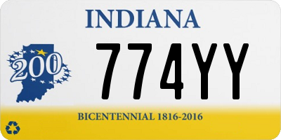 IN license plate 774YY