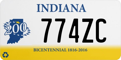 IN license plate 774ZC