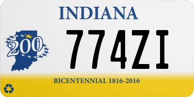 IN license plate 774ZI