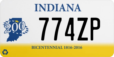 IN license plate 774ZP