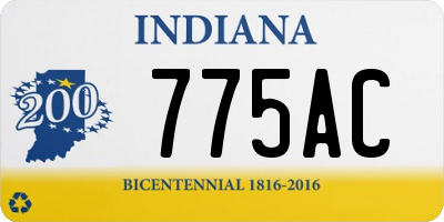 IN license plate 775AC