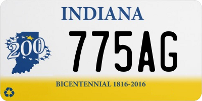 IN license plate 775AG