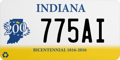 IN license plate 775AI