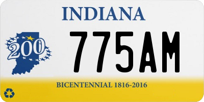 IN license plate 775AM