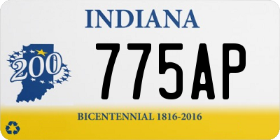 IN license plate 775AP