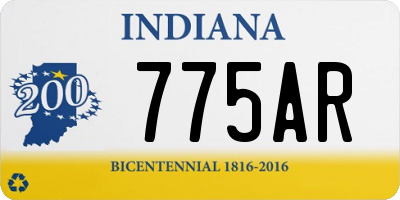 IN license plate 775AR