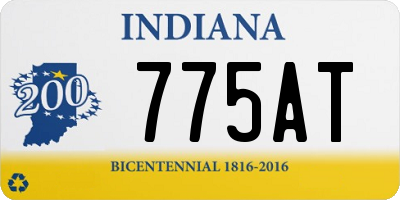 IN license plate 775AT