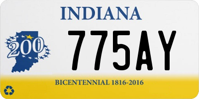 IN license plate 775AY