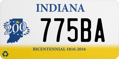 IN license plate 775BA