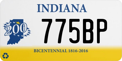 IN license plate 775BP