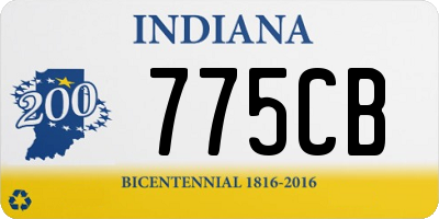 IN license plate 775CB
