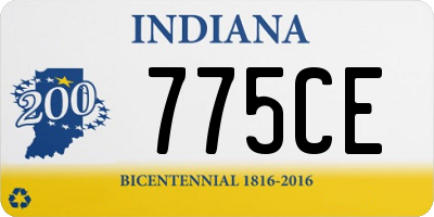 IN license plate 775CE