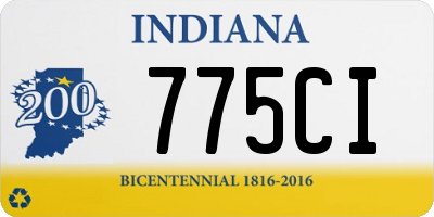 IN license plate 775CI