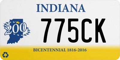 IN license plate 775CK