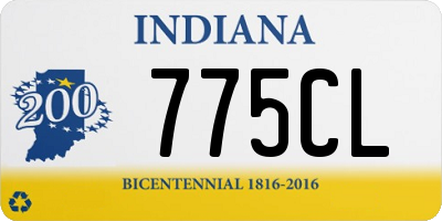IN license plate 775CL