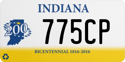 IN license plate 775CP
