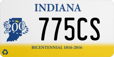 IN license plate 775CS