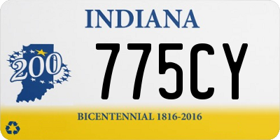 IN license plate 775CY