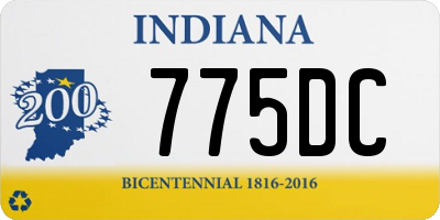 IN license plate 775DC