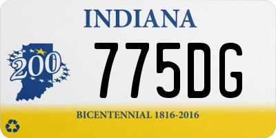 IN license plate 775DG