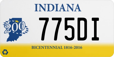 IN license plate 775DI