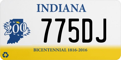 IN license plate 775DJ