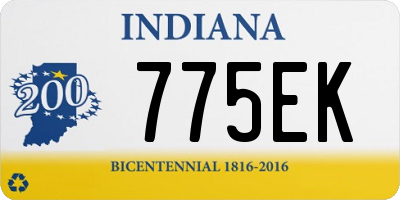 IN license plate 775EK