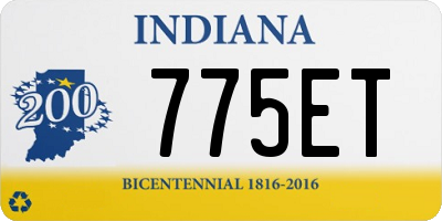 IN license plate 775ET