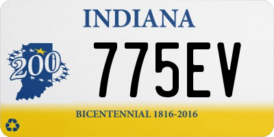 IN license plate 775EV