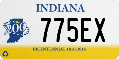 IN license plate 775EX