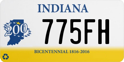 IN license plate 775FH