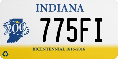 IN license plate 775FI