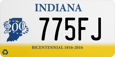 IN license plate 775FJ