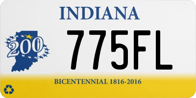 IN license plate 775FL