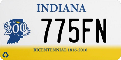 IN license plate 775FN
