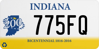 IN license plate 775FQ