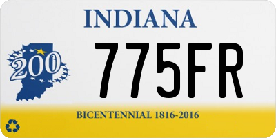 IN license plate 775FR