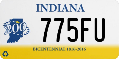 IN license plate 775FU