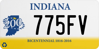 IN license plate 775FV