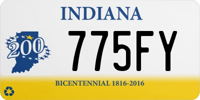 IN license plate 775FY