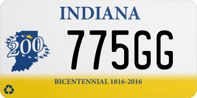 IN license plate 775GG