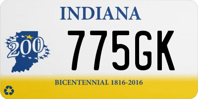 IN license plate 775GK