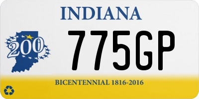 IN license plate 775GP